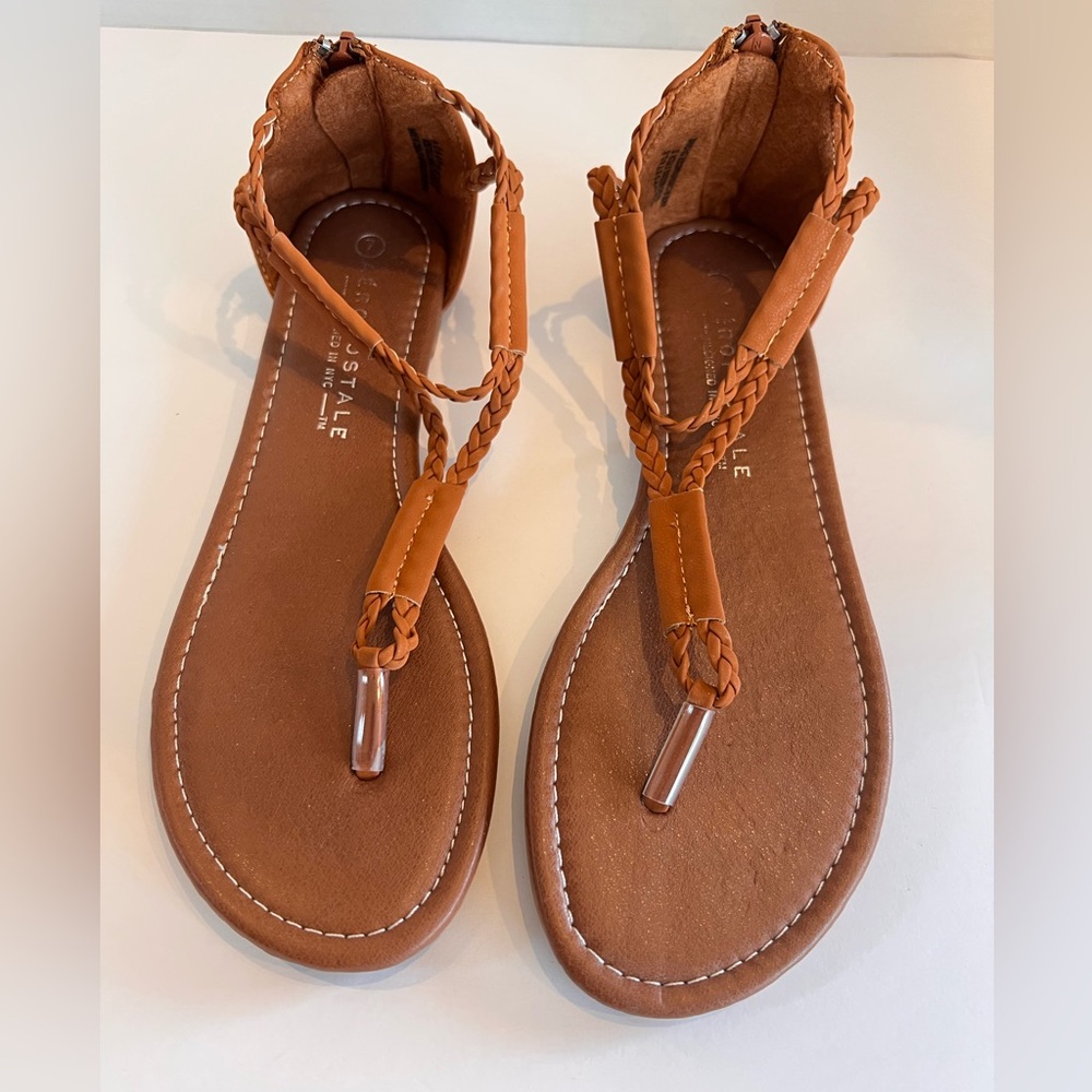 Aeropostale Tan Braided Sandals Size 7